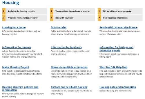 Picture of Borough Housing Info Page - acts as link