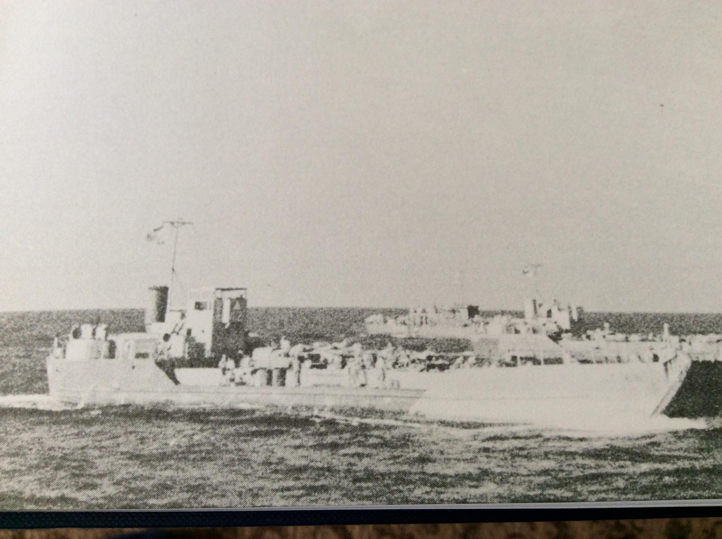 Landing Craft Approaching Italian Coast