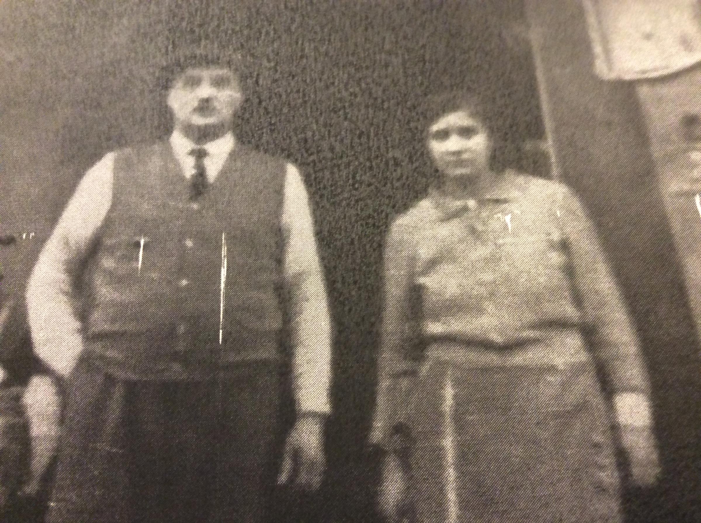 Possibly Phyllis And Father Outside Shop